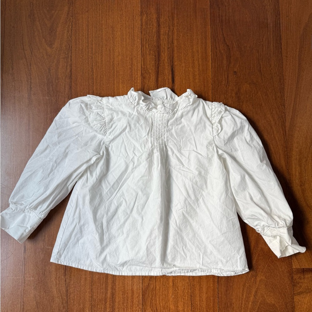 Janie and Jack White Ruffled Blouse